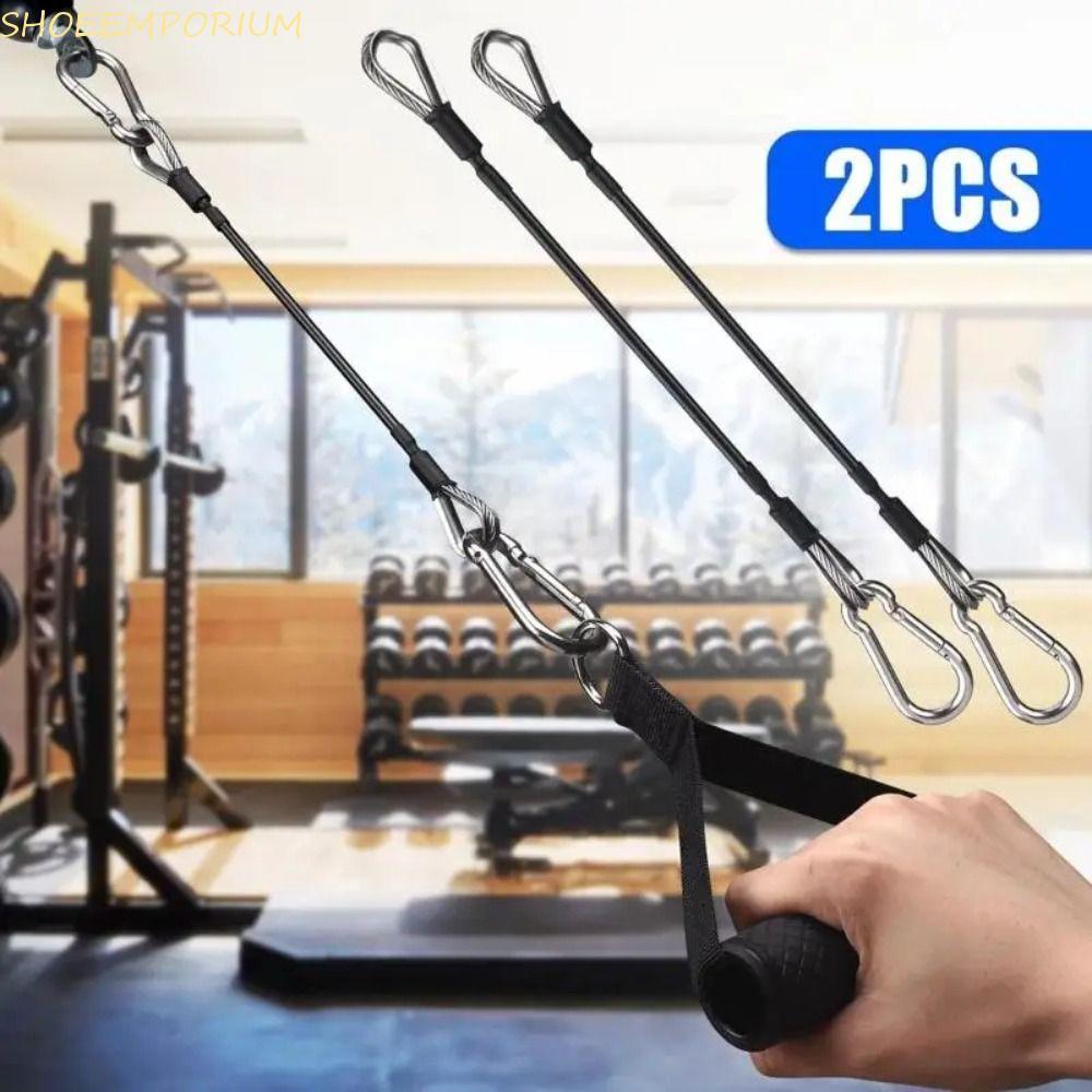 SHOEEMPORIUM Gym Cable Extension, สแตนเลสขโมย Tricep ดึงลงฟิตเนสสายต่อ, Multifunctional Professional เชือกลวดรอกออกกําลังกายอุปกรณ์ออกกําลังกาย