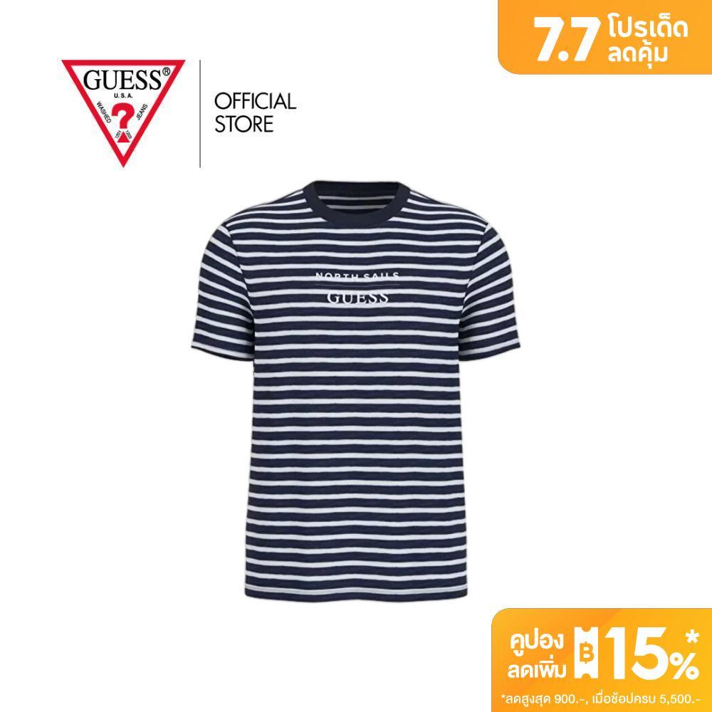 GUESS เสื้อยืดผู้ชาย รุ่น M6GI47K3499 สีน้ำเงิน
