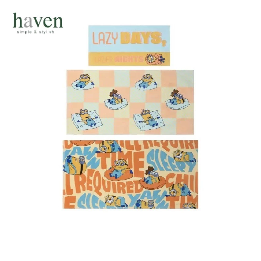 Haven ผ้าขนหนู Minions Collection แห้งเร็ว น้ำหนักเบา พร้อมคุณสมบัติช่วยลดการสะสมของแบคทีเรียและกลิ่นอับชื้น