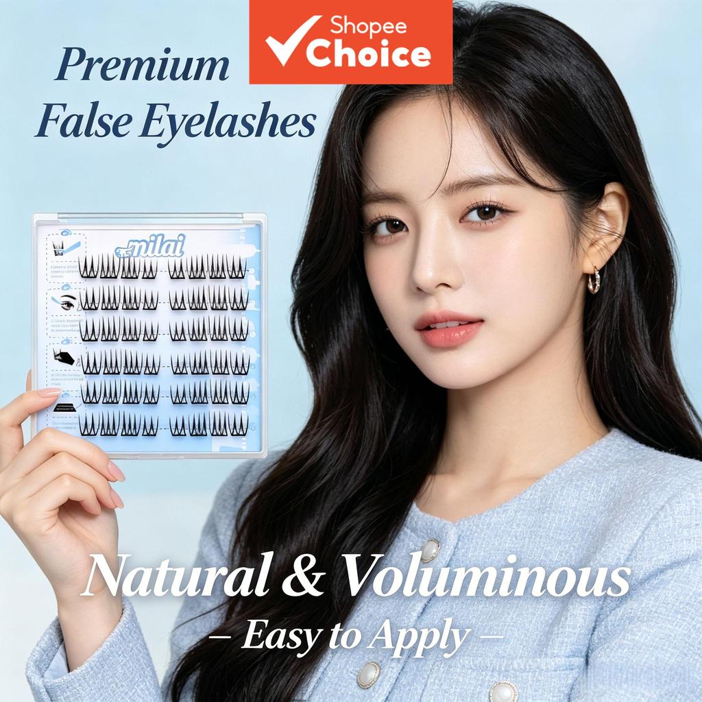 น้ําผึ้งเกาหลีไม่มีแต่งหน้าขนตาปลอมแบ่งกาวฟรีกล้องพร้อม Diy Clusters เครื่องกําจัดขนสําหรับผู้หญิง Face Shaver Eyebrow Trimmer
