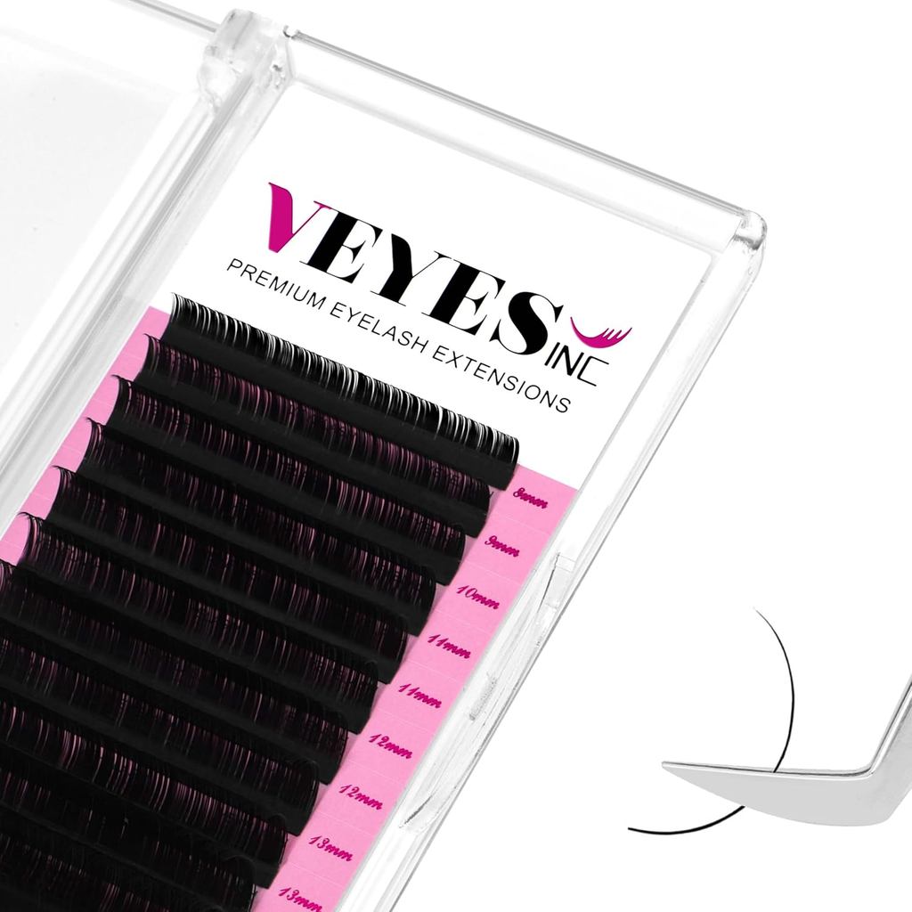 VEYES INC Classic Volume Lash Extensions 0.03-0.020 J/B/L/C/CC/D/DD Curl 5-25 มม.ผสมและถาดความยาวเดี