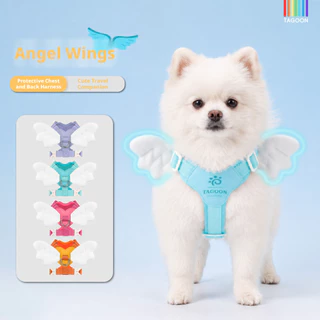 Angel Wings สายรัดหน้าอก Universal สําหรับแมวสุนัขปรับ Traction Harness ขนาดเล็กขนาดกลางสัตว์เลี้ยง Outing Anti-Break-Out สุนัข Wal