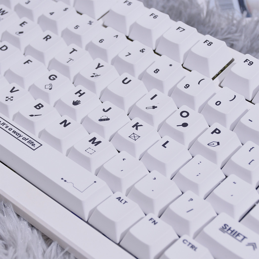 ออกแบบคีย์บอร์ด Keycap PBT วัสดุโรงงานเดิมความสูง ATK68/wooting60he/75/87/98 Keycap