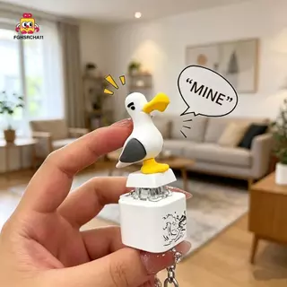 FG ✨พวงกุญแจนกพิกเซลน่ารัก✨ตลก Seagull Mine พวงกุญแจเสียงType-C ชาร์จความเครียดบรรเทาเรืองแสงของเล่นน่ารักกระเป๋าจี้เดสก์ท็อปตกแต่งของขวัญแปลกใหม่