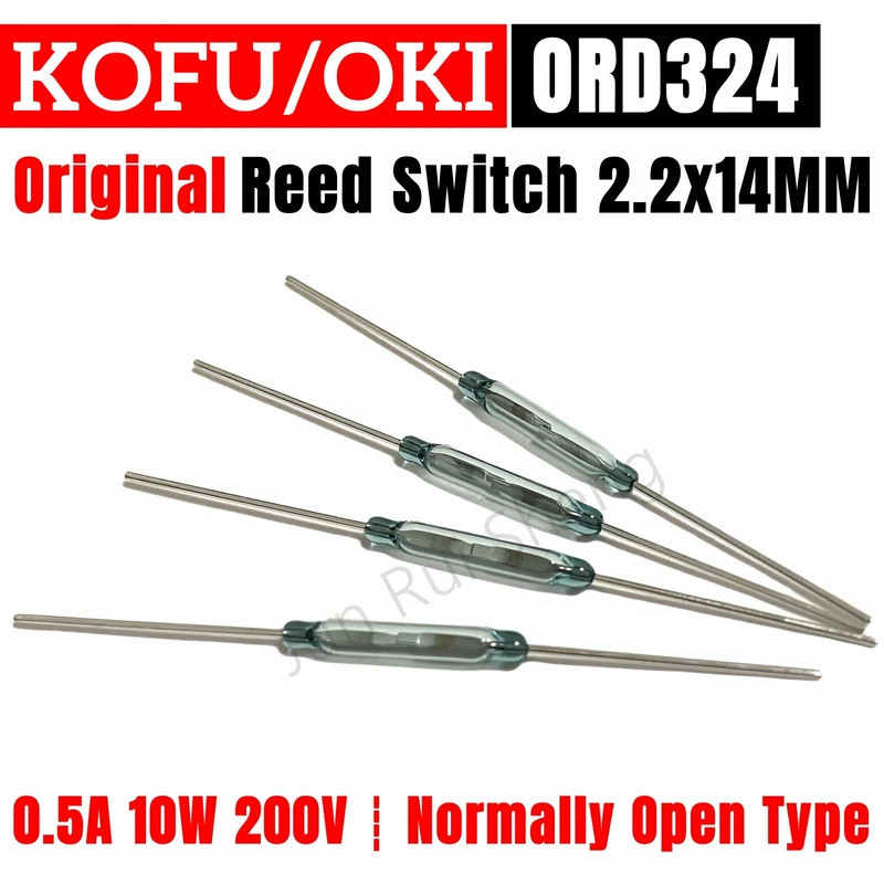 1PCS CHIP IC คุณภาพสูง ORD324 2*14 มม.แม่เหล็กควบคุม Reed สวิทช์ปกติเปิด 0.5A 10W 200V Magnetic Cont
