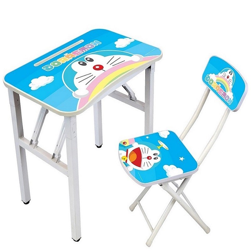 VINTAGE ชุดโต๊ะ+เก้าอี้เด็ก ลาย DORAEMON