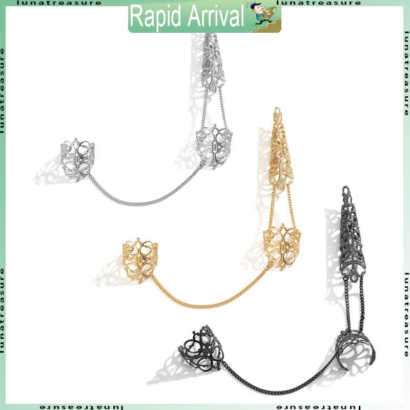 Lun Finger Nail Ring Knuckle-Finger Armour-Cover Tip Nail-Cap Loop Ring Women