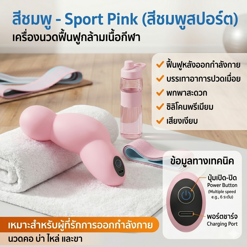 【พร้อมส่ง】ปืนนวดกล้ามเนื้อขนาดเล็ก เครื่องนวดฟื้นฟูกล้ามเนื้อหลังออกกำลังกาย แบบพกพา นวดคอ บ่า ไหล่ ขา Sports Mini