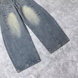JINJEANS-448 (XS-9XL) Barrel baggy Jeans กางเกงยีนส์ทรงหลวม ทรงบาเรล