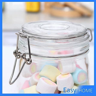 โหลแก้วมีฝาปิด โหลแก้วสูญญากาศ มีหลายขนาดให้เลือก ขวดแก้วปิดสนิท [A648] Glass sealed jar
