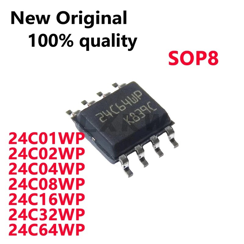 5PCS 24C01WP 24C02WP 24C04WP 24C08WP 24C16WP 24C32WP 24C64WP M24C01 M24C02 M24C04 M24C08 M16C16C16C1
