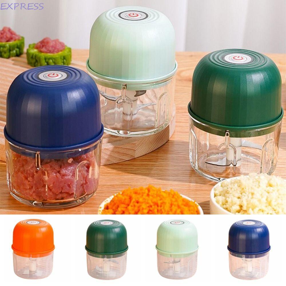 เครื่องบดสับอาหารไฟฟ้า EXPRESS, เครื่องเตรียมอาหารขนาดเล็กในครัวเรือนไร้สาย, เครื่องเจ้าชู้กระเทียมที่ทนทานแบบชาร์จพลาสติกที่ใช้งานได้จริง|อุปกรณ์ครัว