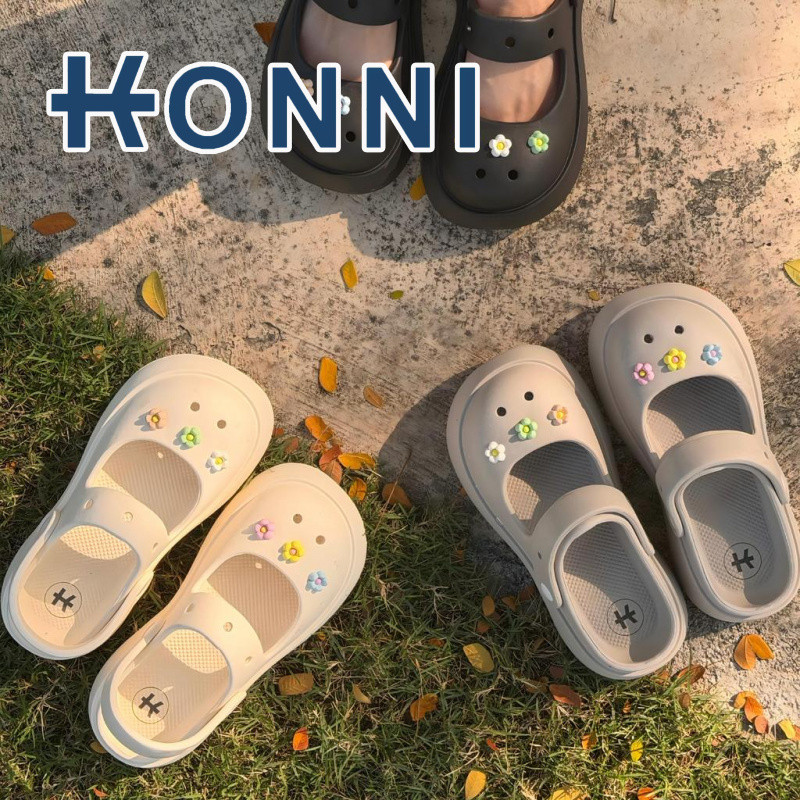 KONNI    รองเท้าแตะหัวโต  พร้อมส่งจากไทย แมรี่เจน  กันลื่น  พื้นสูง  EVA  รองเท้าหัวโต     พื้นสูง กันลื่น  โลลิต้า     มรี่เจนวินเทจ KN1-0401