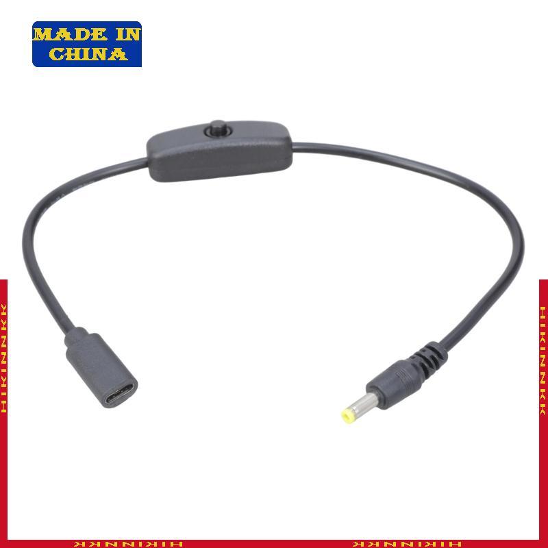HIK ความยาว 35 ซม. Universal 5V3A Type C ถึง DC4017 Connector สายไฟสายชาร์จ