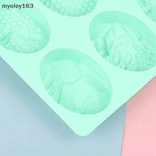 Myoloy แม่พิมพ์ซิลิโคน รูปผึ้ง 6 ช่อง แฮนด์เมด สําหรับทําสบู่ เค้ก 1 ชิ้น
