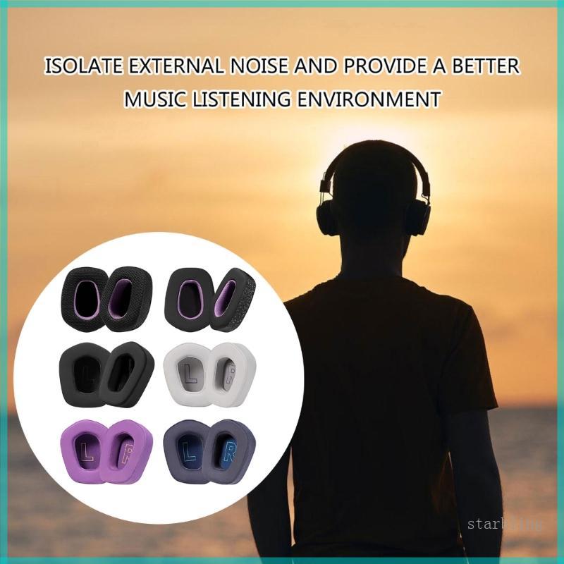 Star การออกแบบตามหลักสรีรศาสตร์แผ่นรองหูฟังเปลี่ยน Cooling Memory Foam Earpads สําหรับ G733 G335 G73