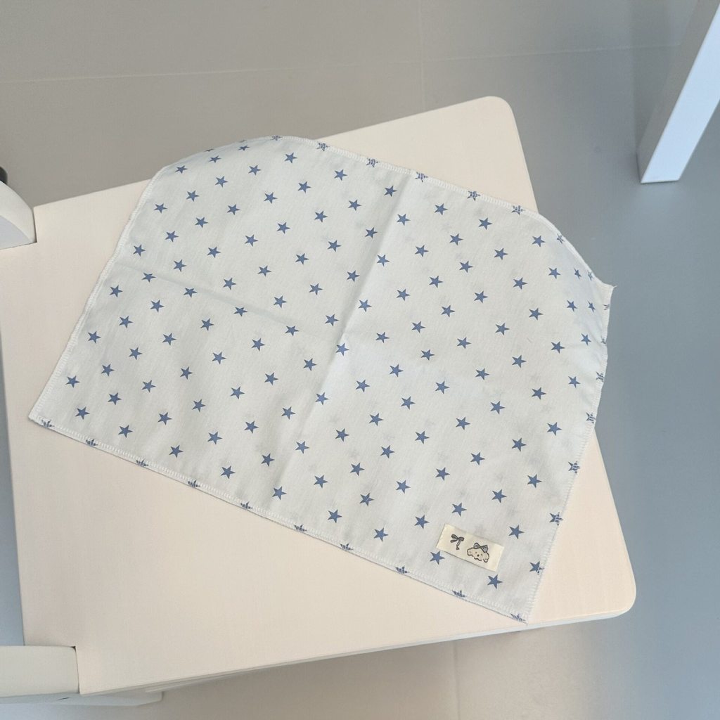 ขนาดเล็กสดบางผ้าฝ้ายแท้สีชมพู Blue Star Coaster Placemat ผ้าพิมพ์ Placemat Desktop Photo ตกแต่ง Props