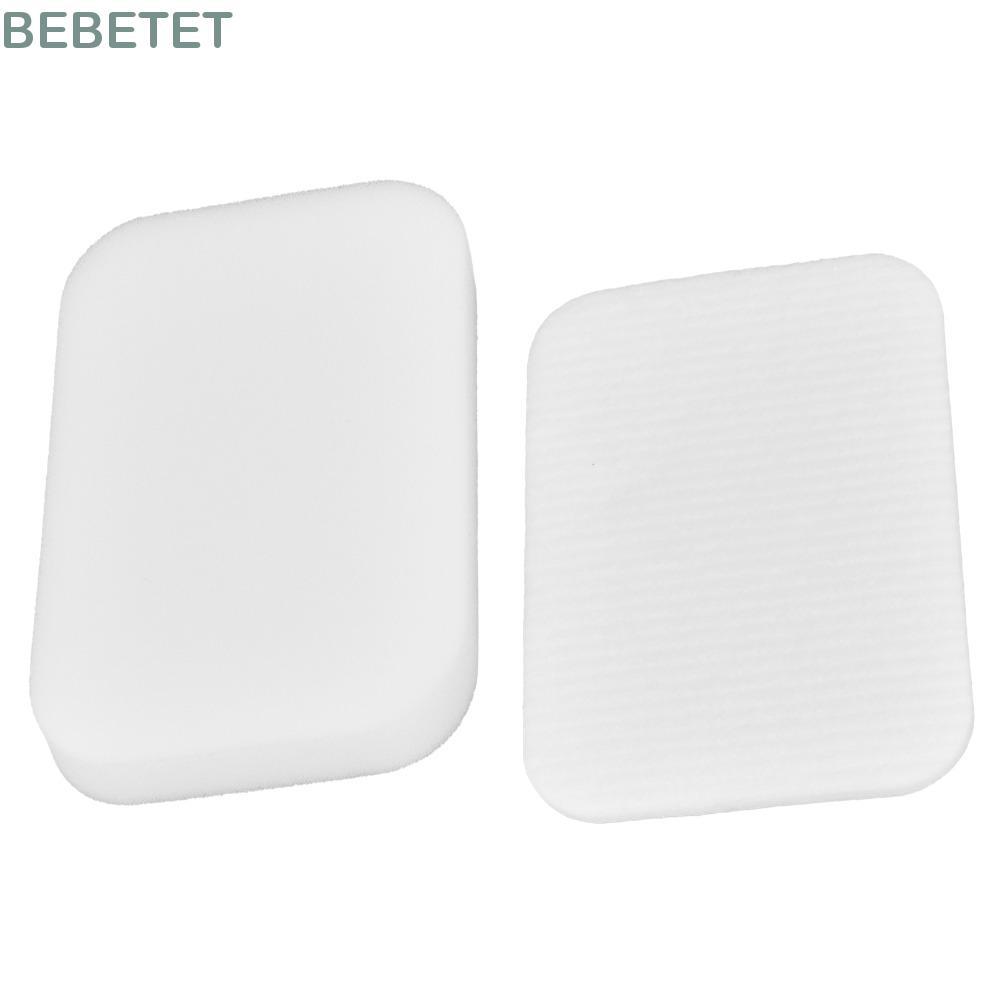 BEBETET ชุด 4 ชิ้น ไส้กรองเครื่องดูดฝุ่น กรองฝุ่นละเอียด เปลี่ยนได้ สีขาว ฟองน้ําแบบจีบ ล้างทําความส