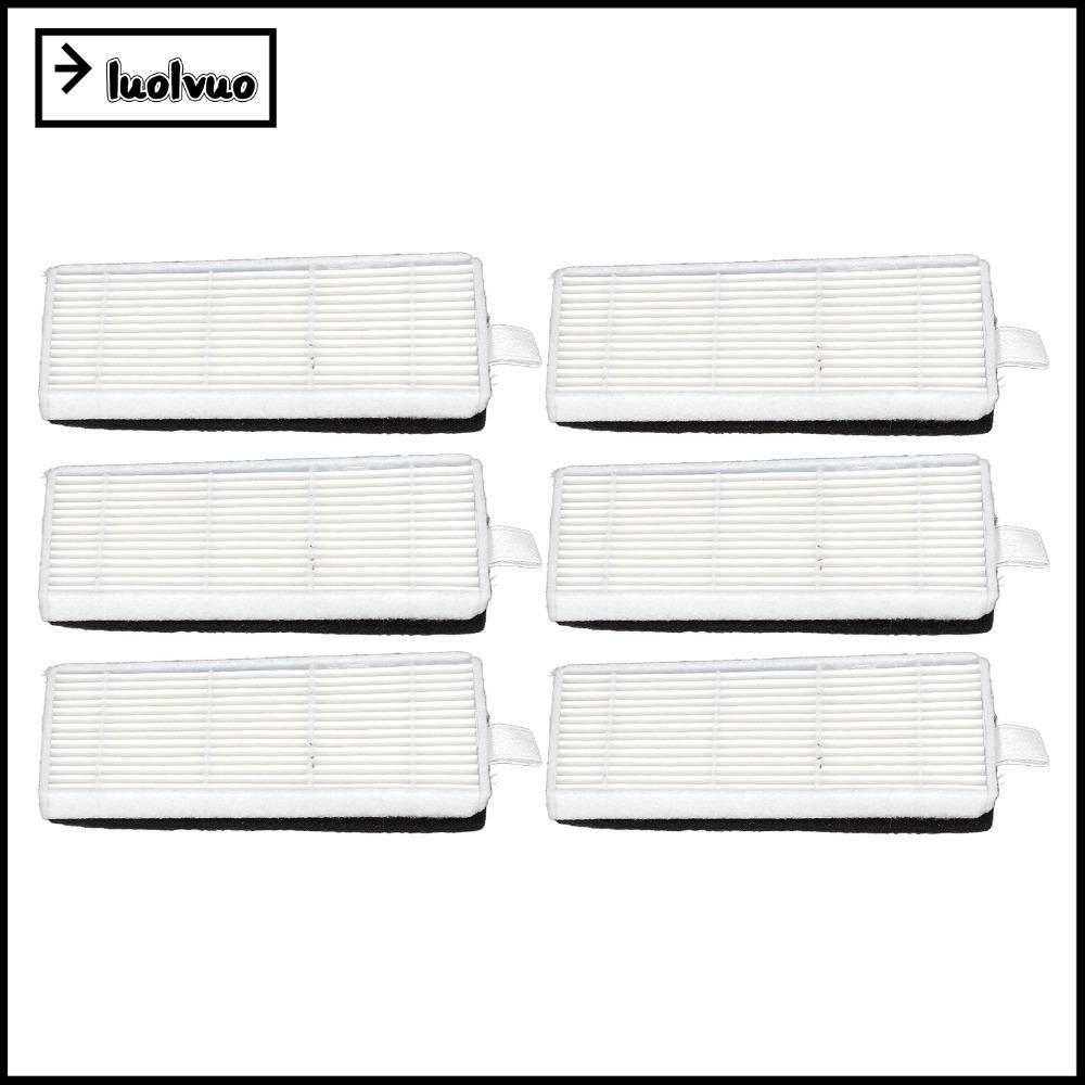 LUOLVUO 6PCS เครื่องดูดฝุ่นกรอง,กรอบสี่เหลี่ยมดึง Tab Sweeper Filter Replacement,ง่ายเปลี่ยนฟองน้ําA