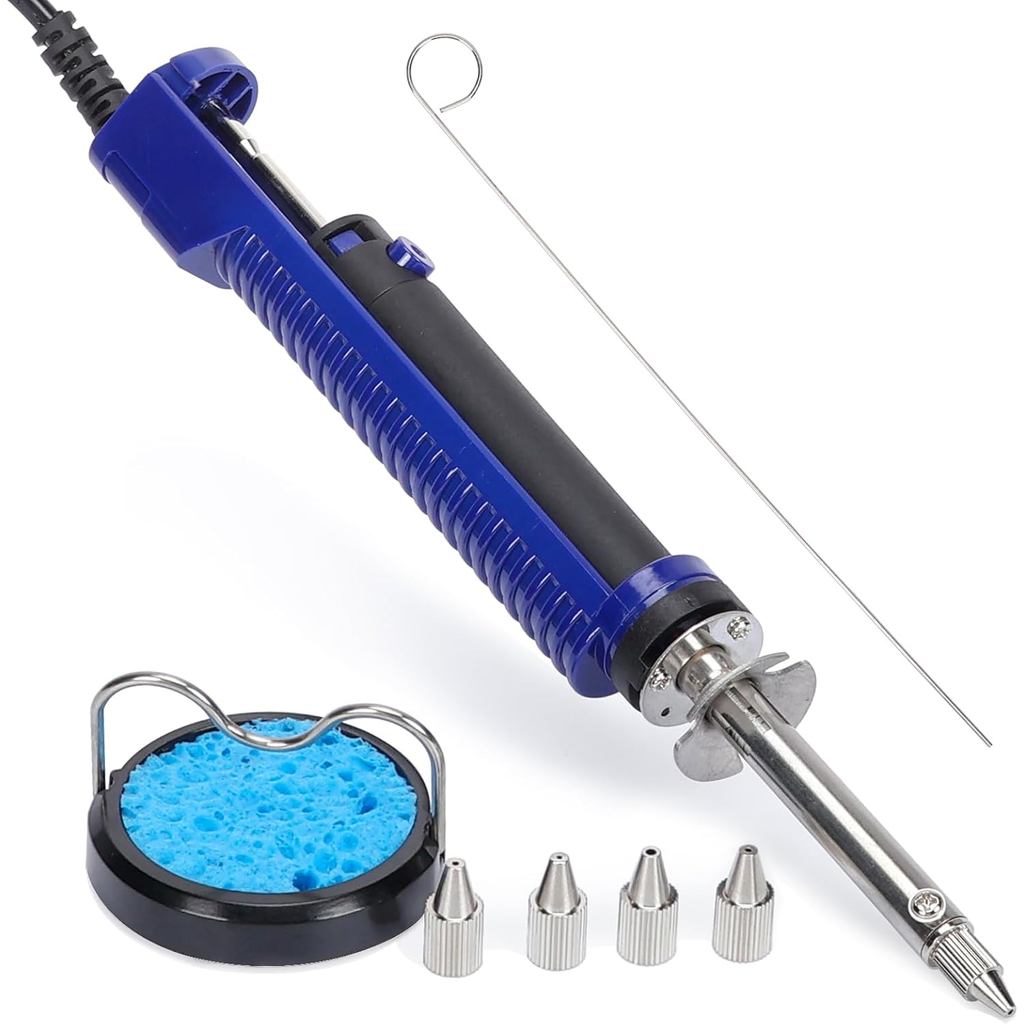 WEP 929D-V 2 IN 1 Desoldering Iron ไฟฟ้า Solder Sucker 5 หัวฉีด 0.8/1.0/1.2/1.5 มม.ชุดเครื่องมือบัดก