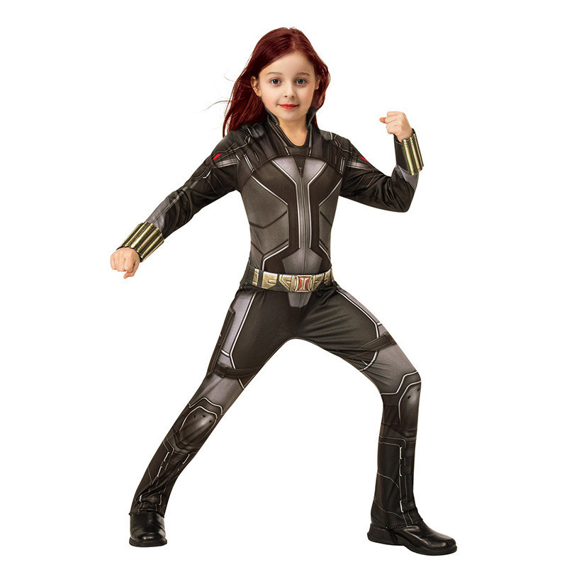 ใหม่ Black Widow เด็กสาวคอสเพลย์เกมแต่งตัวฮาโลวีนคอสเพลย์เครื่องแต่งกายพร้อมสต็อก