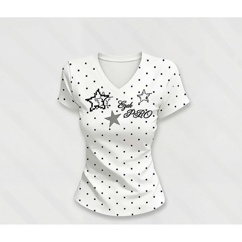 【ส่งจากไทย】เสื้อยืดผู้หญิงแฟชั่นสาวอวบสีขาว เสื้อยืดผู้หญิงน่ารักๆ มีหลายสีให้เลือก หลายรูปแบบ เสื้อพิมพ์ลาย เสื้อยืดสวย