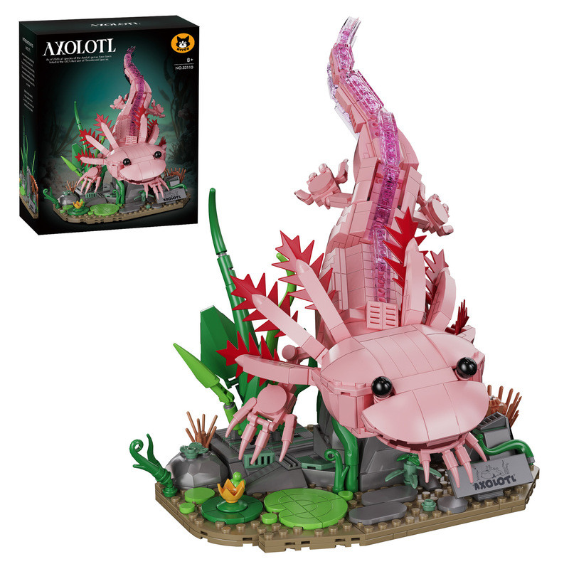 Miyou-33110 Salamander อนุภาคขนาดเล็ก Creative Building Block ของเล่นเครื่องประดับ Cube Puzzle