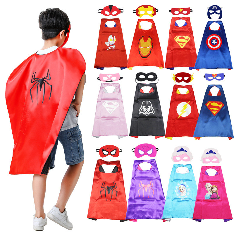 เด็ก Marvel Heroes เสื้อคลุมผู้ใหญ่ Superman Batman Spiderman Iron Man กัปตันอเมริกาเสื้อคลุมเสื้อคลุม20260721