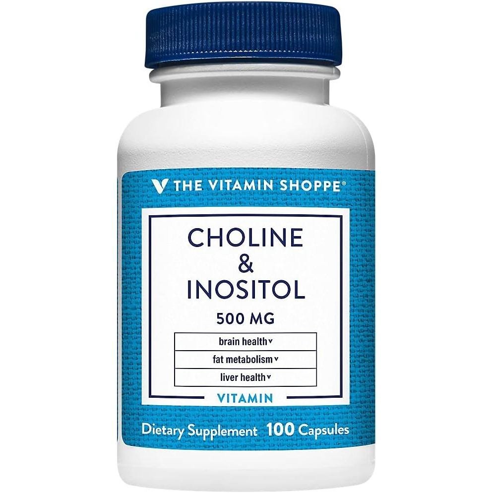 The Vitamin Shoppe Choline Inositol 500MG อาหารเสริมวันซ์ทุกวัน (100 แคปซูล)