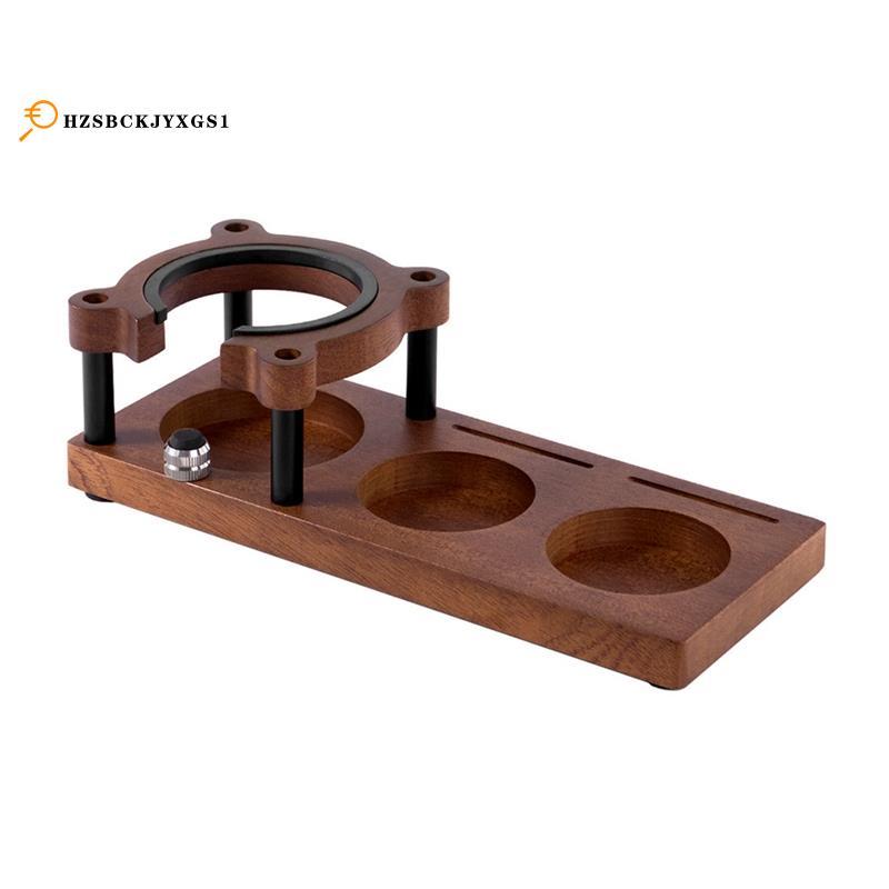 [hzsbckjyxgs1]Espresso Coffee Tamper 53MM 54MM 58MM, Walnut Wood Storage Rack & Portafilter Holder, 