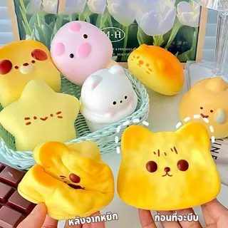 นุ่มกลิ่นหอม คลายเครียด หลากหลายสี หลากหลายแบบ หลากหลายแบบ ของเล่นเด็ก ปั้นขนมปัง ของเล่นแบบพกพา สีสดใส ของเล่นน่ารัก