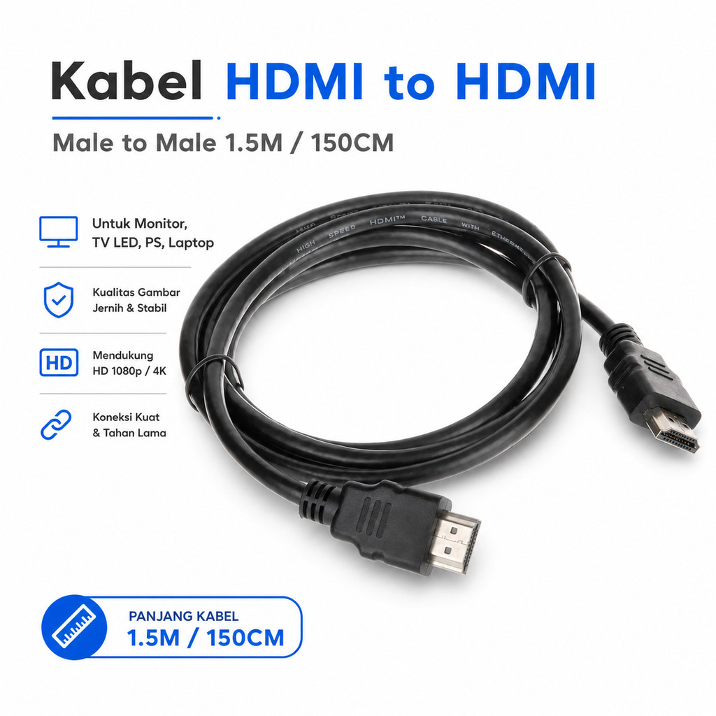 CLAIR สาย HDMI TO HDMI Male to Male 1.5M 150CM LED TV Monitor PS 3 4 5 PC