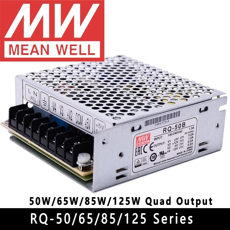 FZ Mean Well RQ-50B/50C/50D/65B/65C/65D/85B/85C/85D/125B/125C/125D Meanwell RQ Series AC/DC Quad Out