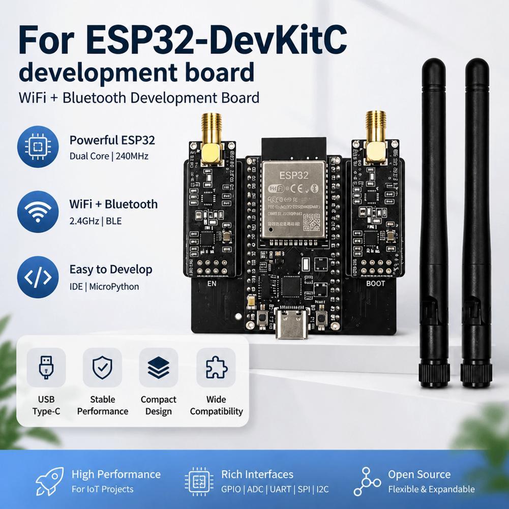 ESP32 DevKitC บอร์ดพัฒนาพร้อม NRF24L01 PA NNA โมดูล 2.4G บลูทูธ WiFi ไร้สาย Combo H9U8