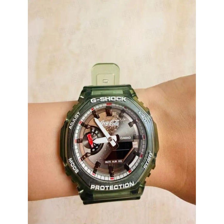 เหมาะสําหรับ GShock x Coca-Cola แปดเหลี่ยม Oak GA-2100CC-3A GA-2100SKE-7A TRANSPARENT รุ่นใหม่เรซิ่น