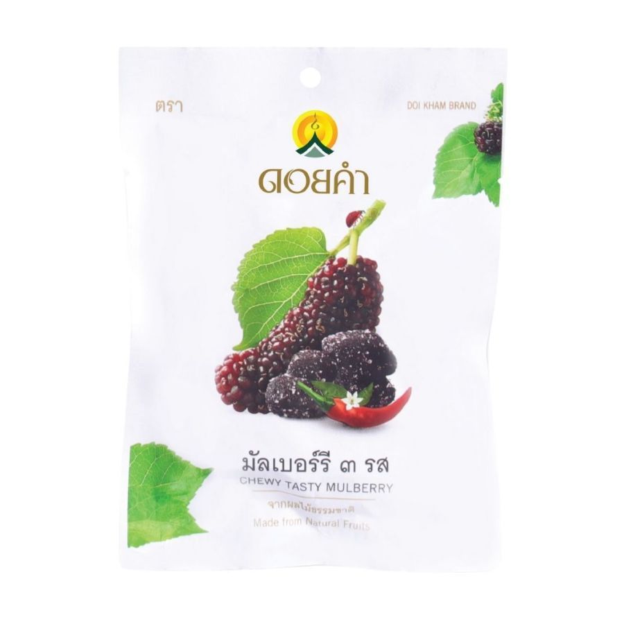 ดอยคำ มัลเบอร์รี3รสอบแห้ง Doi Kham Dehydrated Tasty Mulberry 25g.