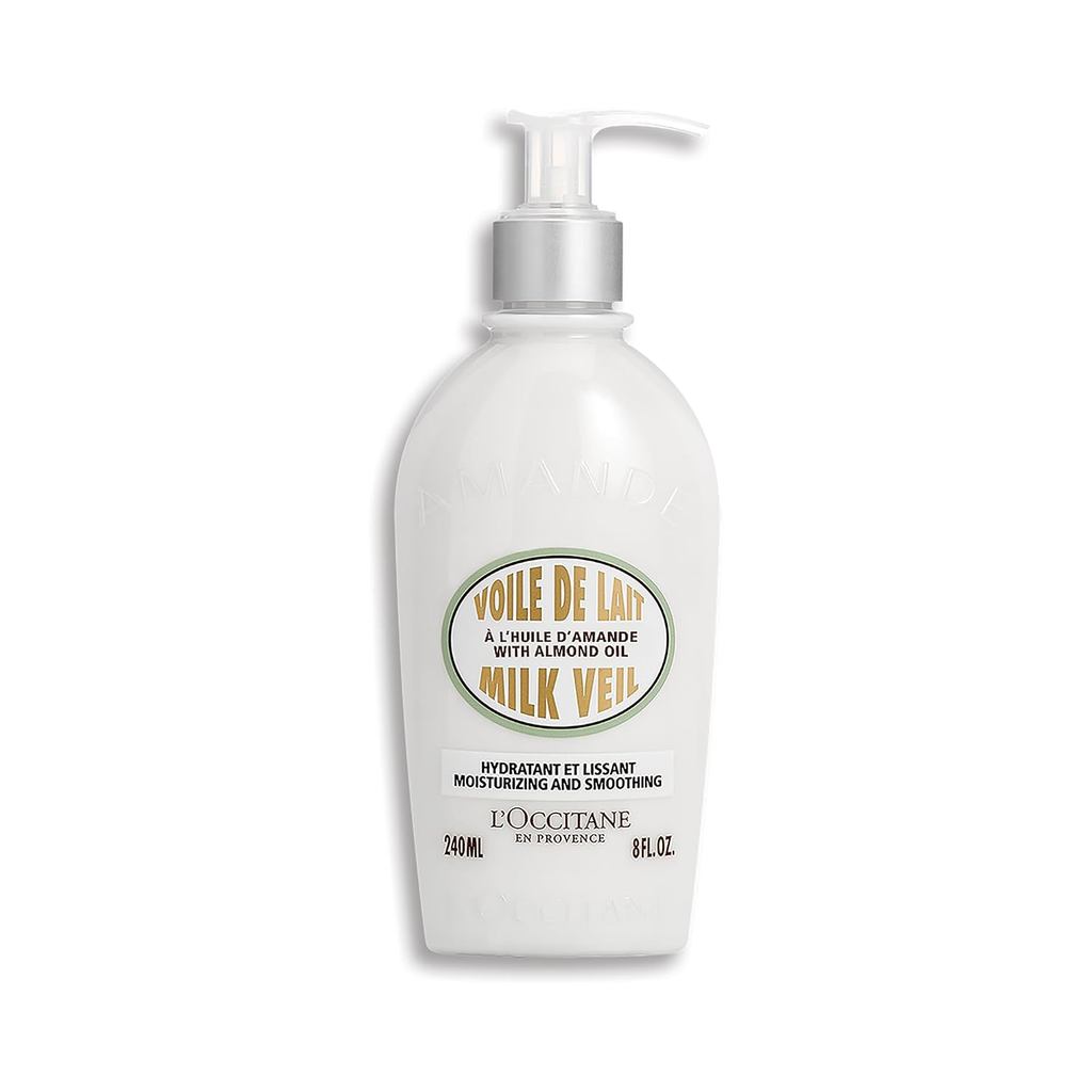 L'OCCITANE LOCCITANE Almond Milk Veil Lotion, นมบํารุงผิวกายเนื้อบางเบาพร้อมน้ํามัน, ไฮเดรต, ผิวนุ่ม