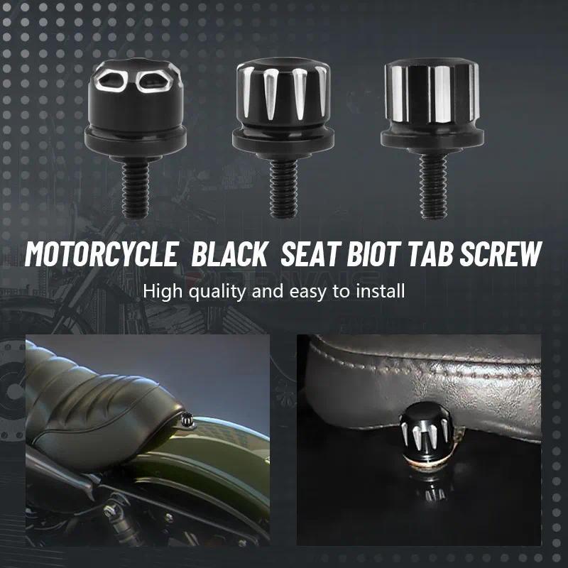 cรถจักรยานยนต์ด้านหลัง Fender Seat Bolt สีดํา/Chrome สกรูสําหรับ Harley XL Dyna Softail Touring รถมอ