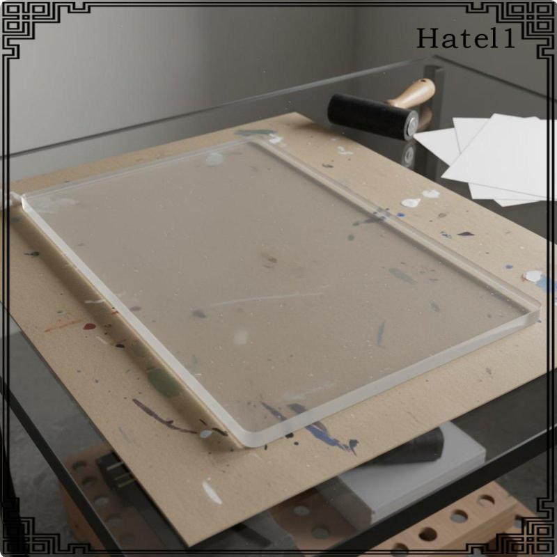 [Hatel] Art Gel แผ่นพิมพ์ซิลิโคน Monoprint Reusable Jelly Pad Fine Detail Stamping เครื่องมือสําหรับ DIY สิ่งทอและกระดาษ