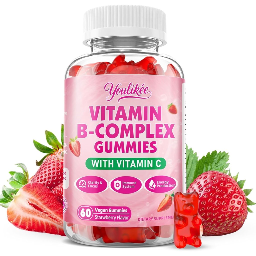 Vitamin B-Complex Gummies for Women & Men, Methyl B12, B1, B2, B3, B5, B6, B7 & B9 - Vitamin B Compl