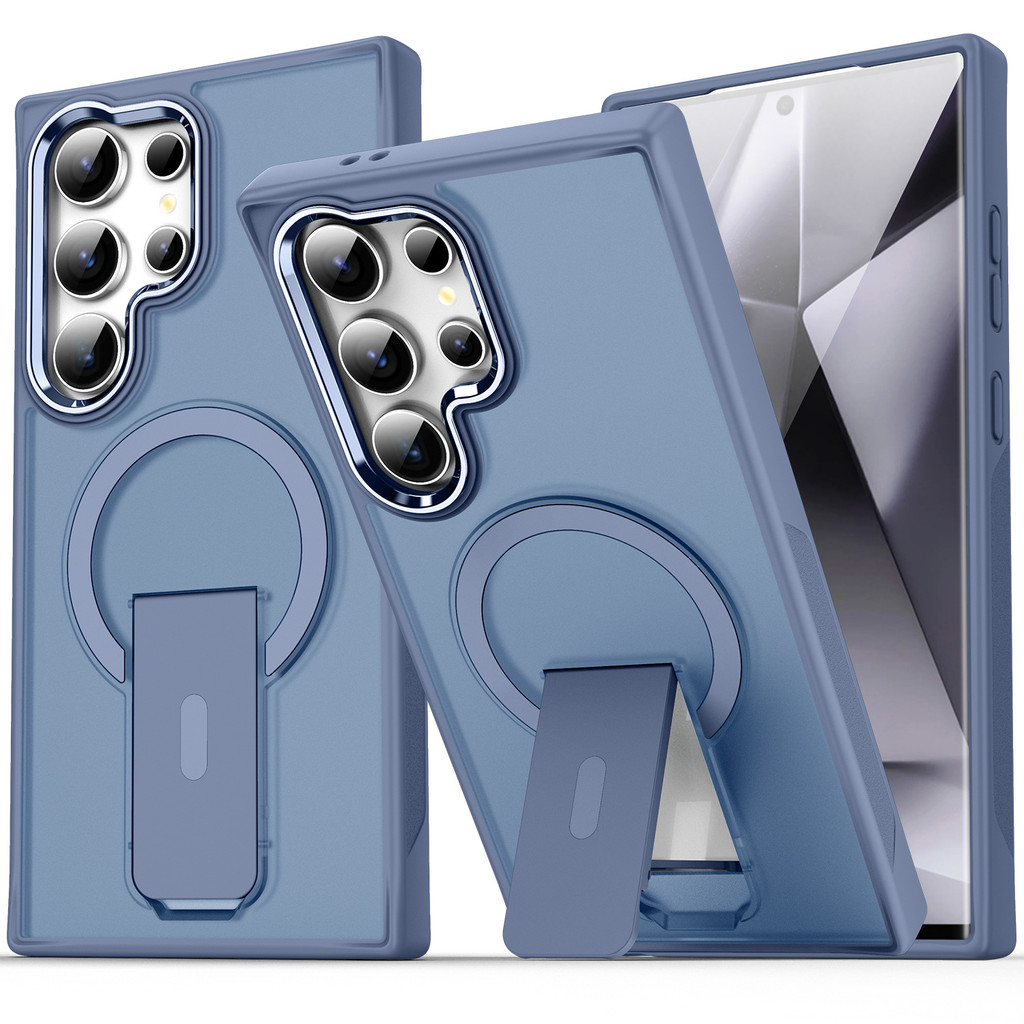เหมาะสําหรับ Samsung S26 Ultra S25Ultra, S24Ultra Series Magnetic Bracket เคสโทรศัพท์กันกระแทกรวมทุกอย่างเคสชาร์จไร้สาย