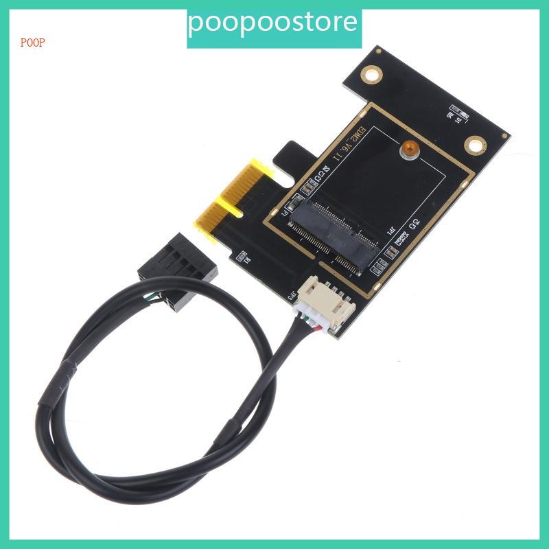 POOP PCI-E 1X สําหรับ M 2 NGFF เดสก์ท็อป WI-FI อะแดปเตอร์สําหรับ AX200 9260AC 8260AC 7265AC 72