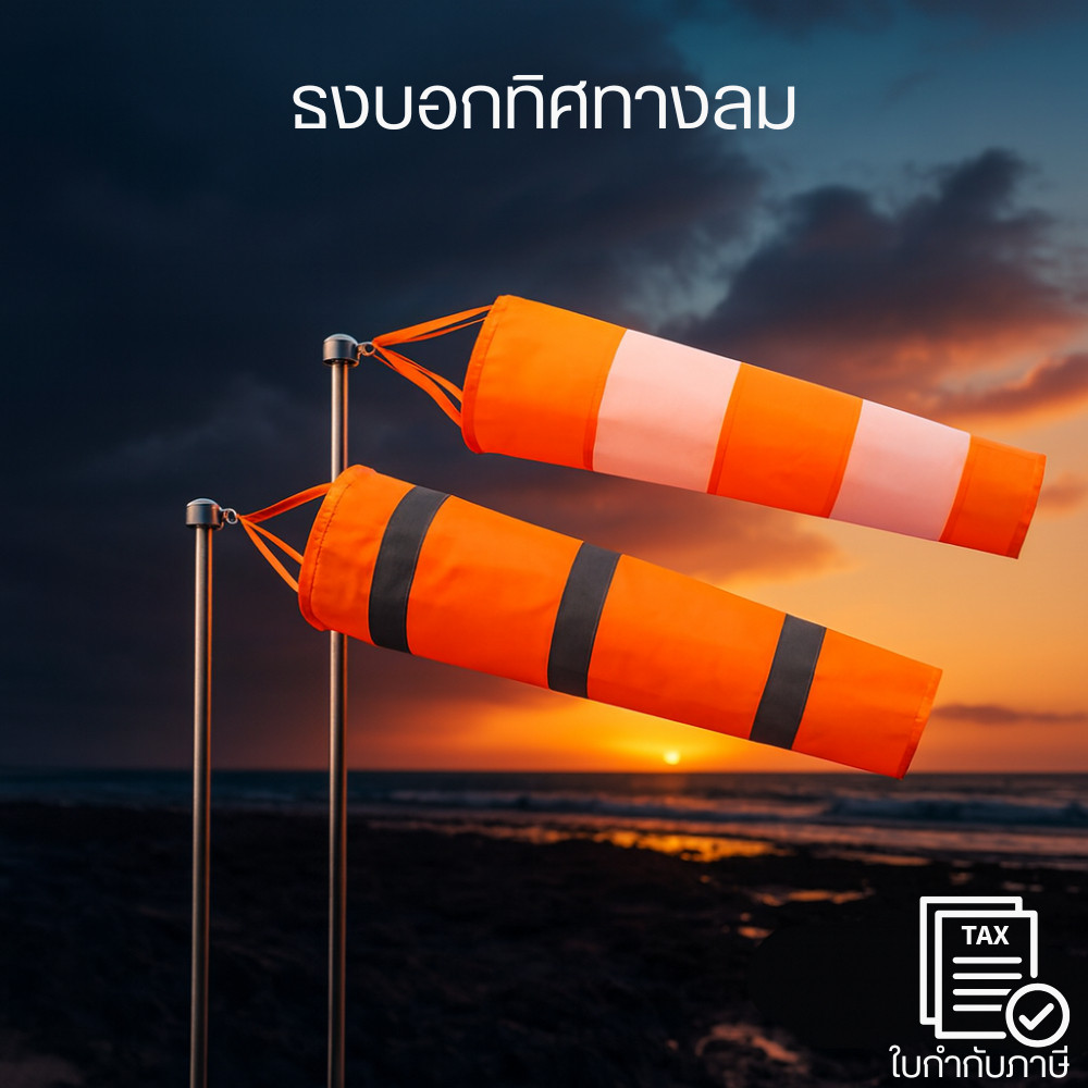 ธงบอกทิศทางลม บอกทิศทางลม กรวยบอกทิศทางลม ถุงลมบอกทิศทางลม
