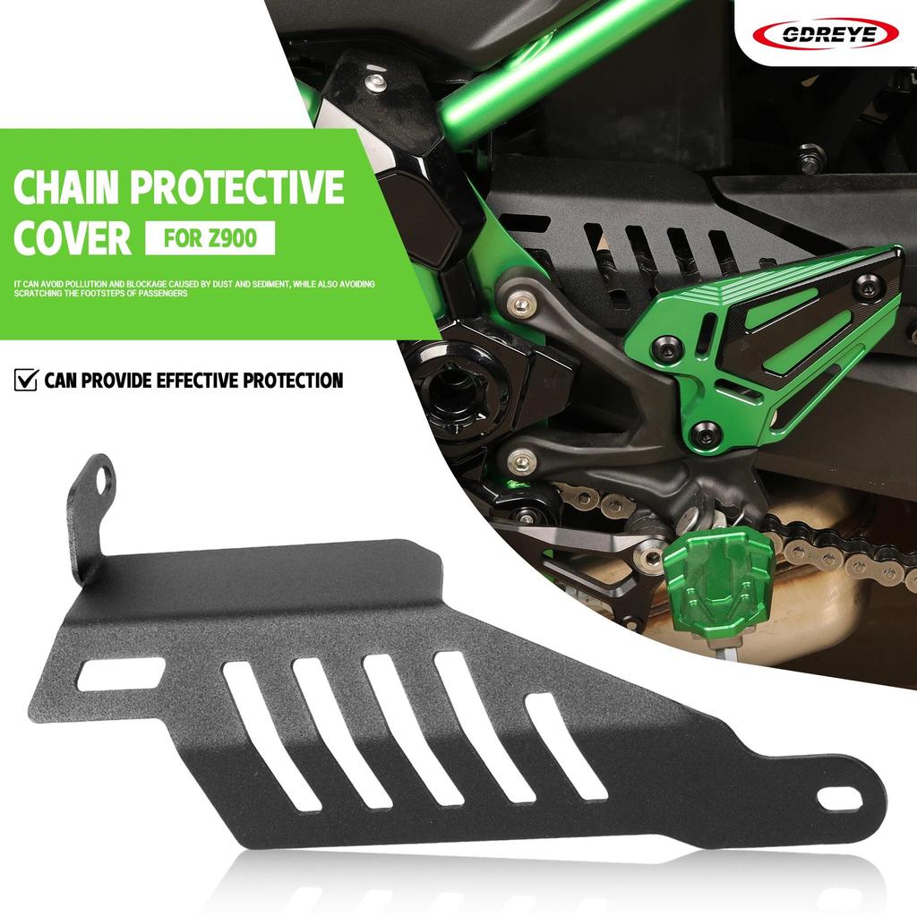 Bสำหรับ Kawasaki Z900 Z900SE 2017-2026 ชุดป้องกันโซ่รถจักรยานยนต์ Z 900 CNC อลูมิเนียม ชุดป้องกันโซ่