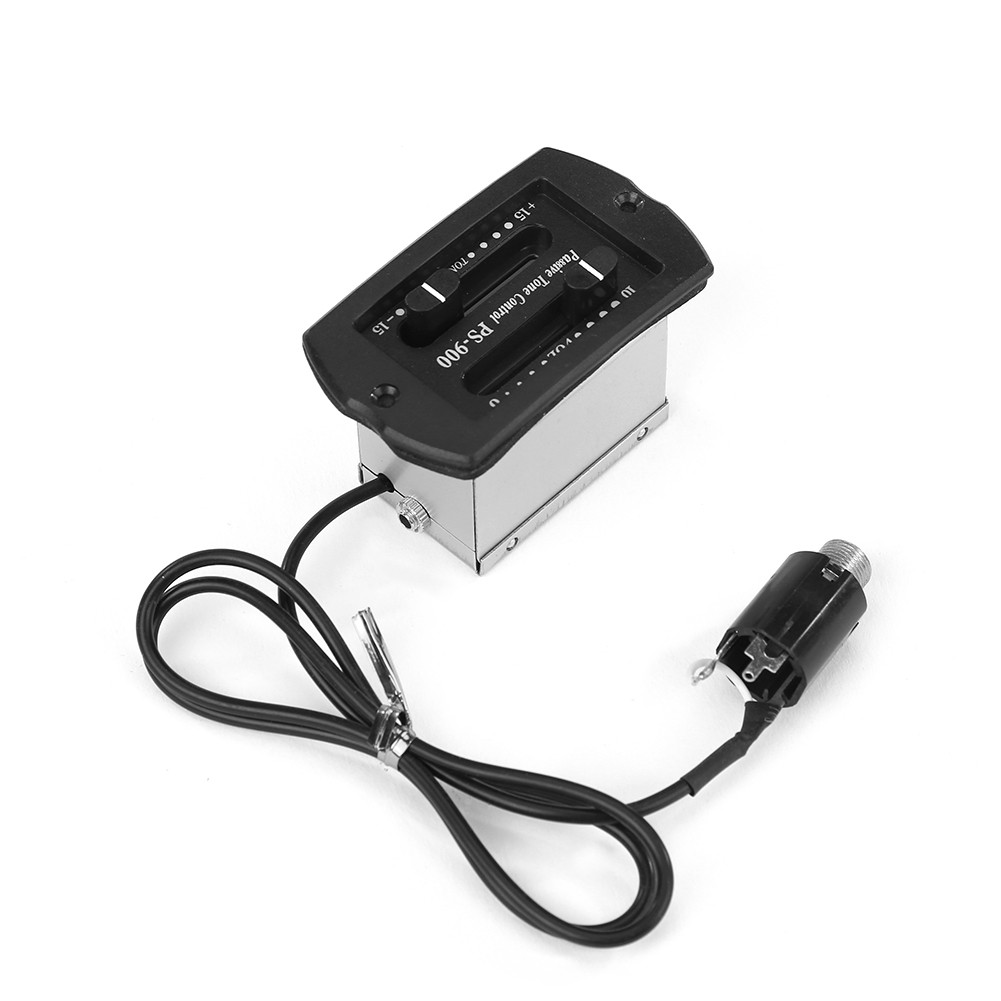 กีต้าร์โปร่ง 2-Band EQ Equalizer Tuner System Pickup Preamp สําหรับ