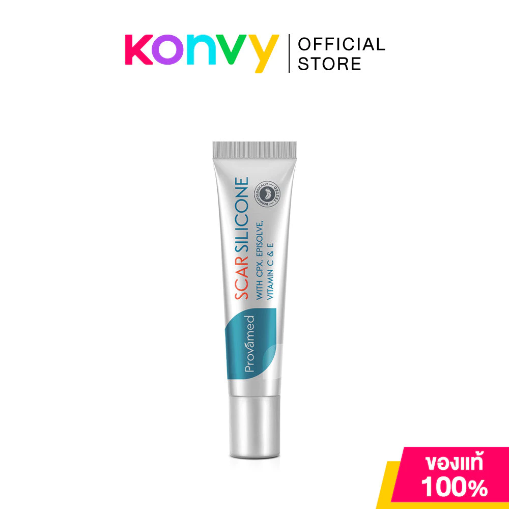 PROVAMED Scar Silicone 25g โปรวาเมด ผลิตภัณฑ์ดูแลผิวที่มีรอยแผลเป็น.