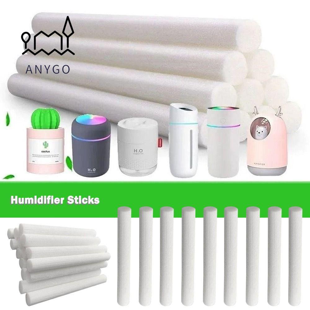 YRBWDYZDH 50 ชิ้น Humidifier Sticks,ฟองน้ําติดผ้าฝ้ายวัสดุกรองเติม Sticks,อะไหล่ 8 มม.ขนาด Ultrasoni