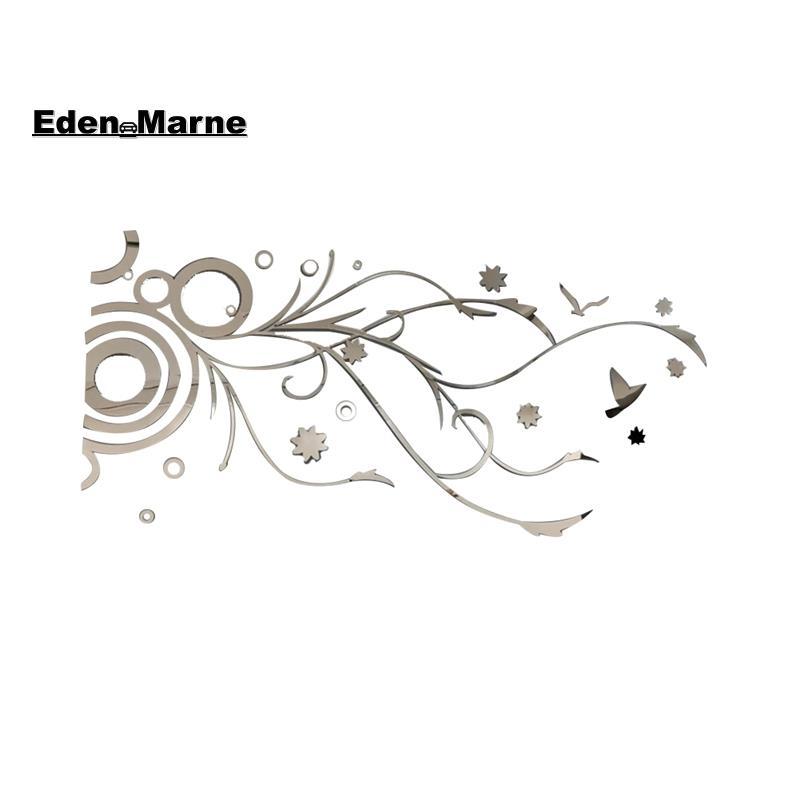 [Eden_Marner]สําหรับกระจกดอกไม้หวายอะคริลิคห้องนั่งเล่นตกแต่งผนังสติ๊กเกอร์ติดผนัง