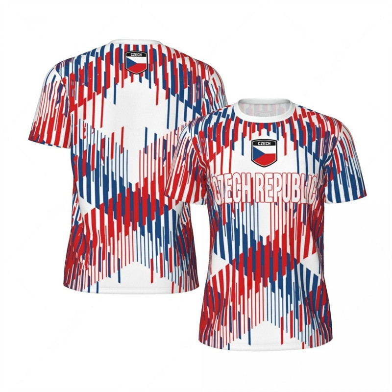 Czech Republic Graphic T-shirt For Men Loose Short Sleeve Summer Sports Fitness Tee Shirt Cool 3D Pr