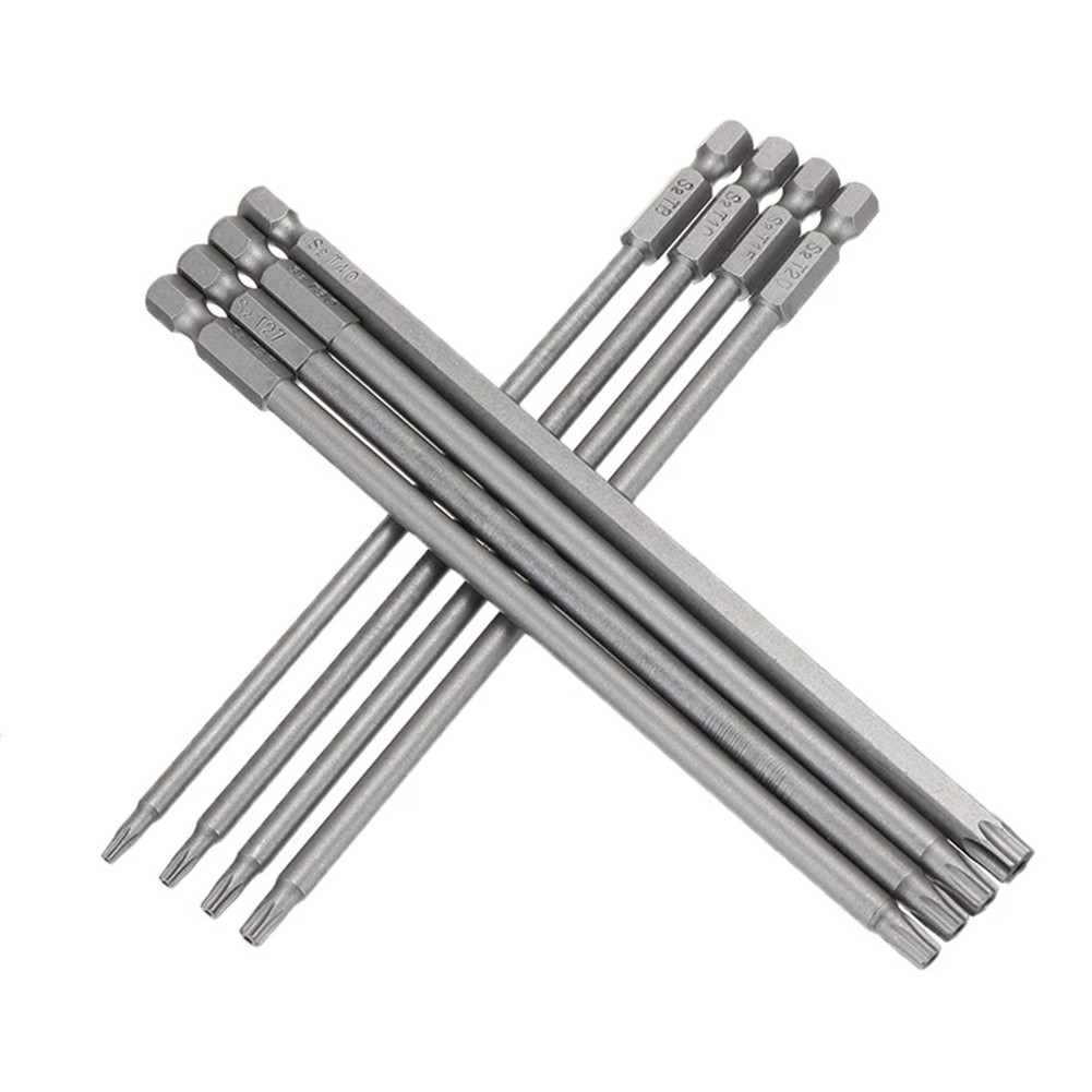 [ในสต็อก] 8pcs Magnetic Torx ไขควงบิต 150 มม.ยาว T8,T10,T15,T20,T25,T27,T30,T40